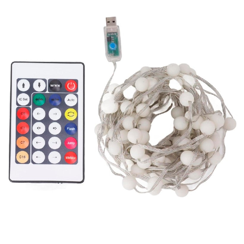 CADENA DE BOLAS DE LUZ MULTICOLOR