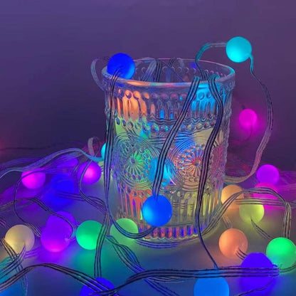 CADENA DE BOLAS DE LUZ MULTICOLOR